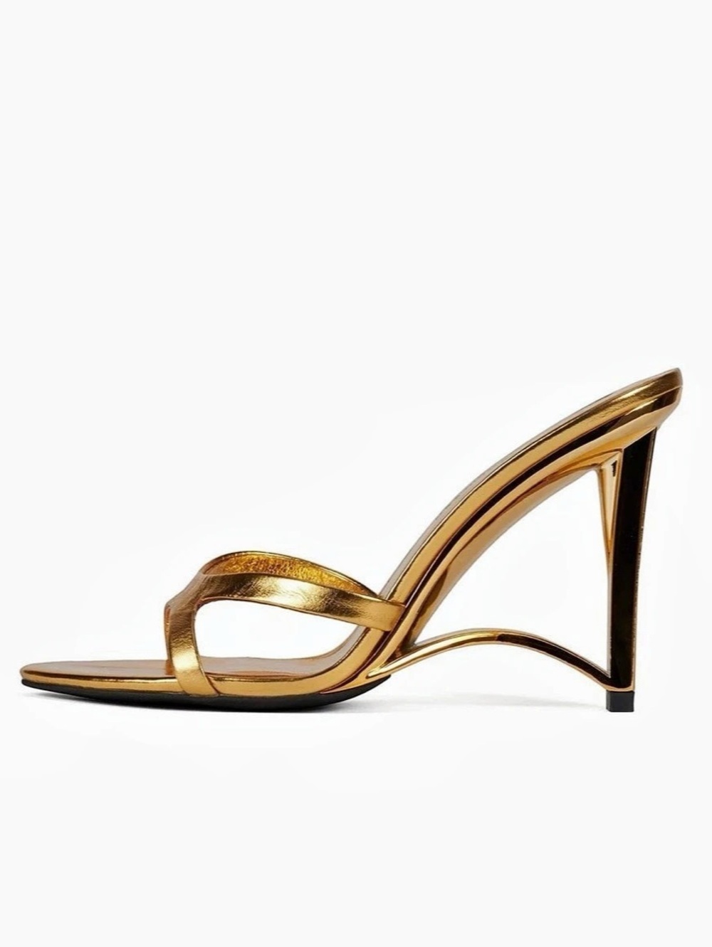 Jeffrey Campbell Absentia Gold Metallic Gold Heels